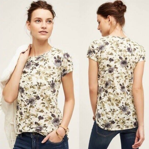 Anthropologie Tops - Anthropologie | Flower Days Floral Tee